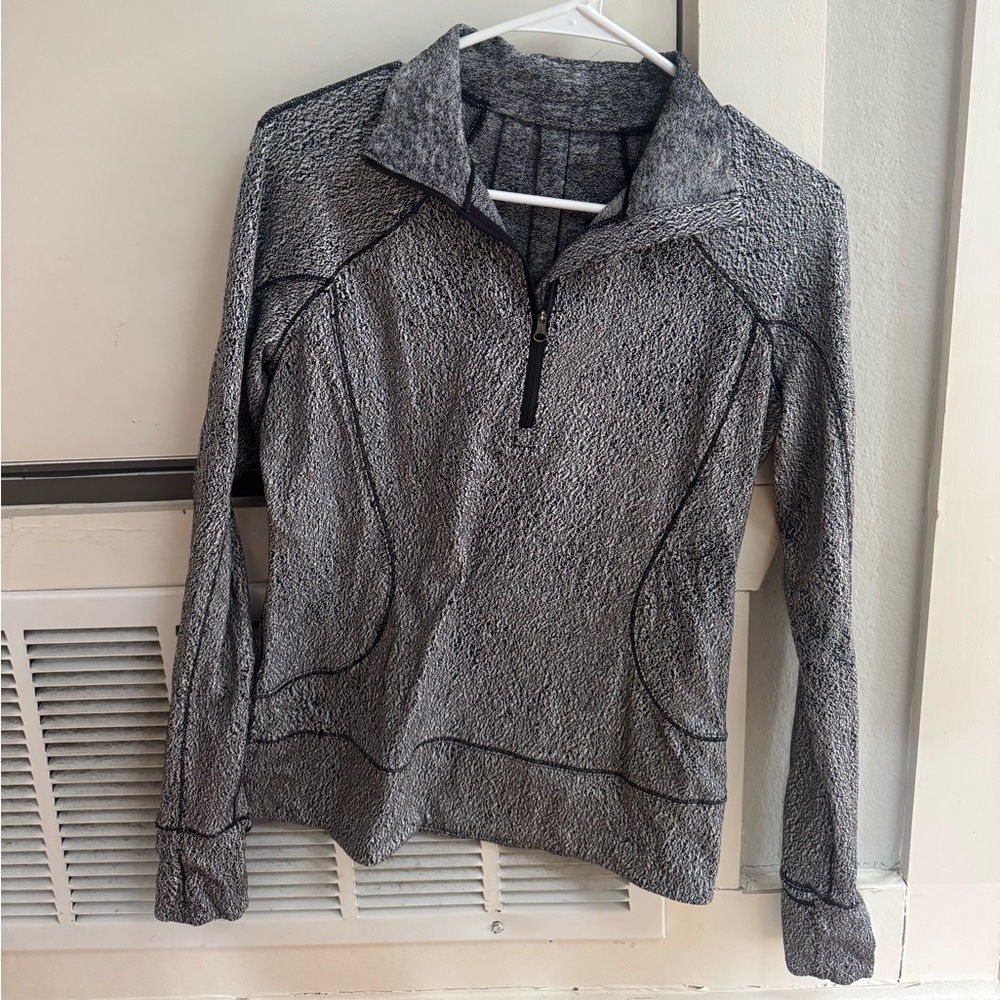 Black & White Quarter Zip Pullover
